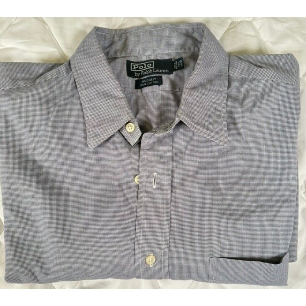 Polo Ralph Lauren Andrew 100% Cotton Button Down Shirt Men's 17. 5 (34/35) XL